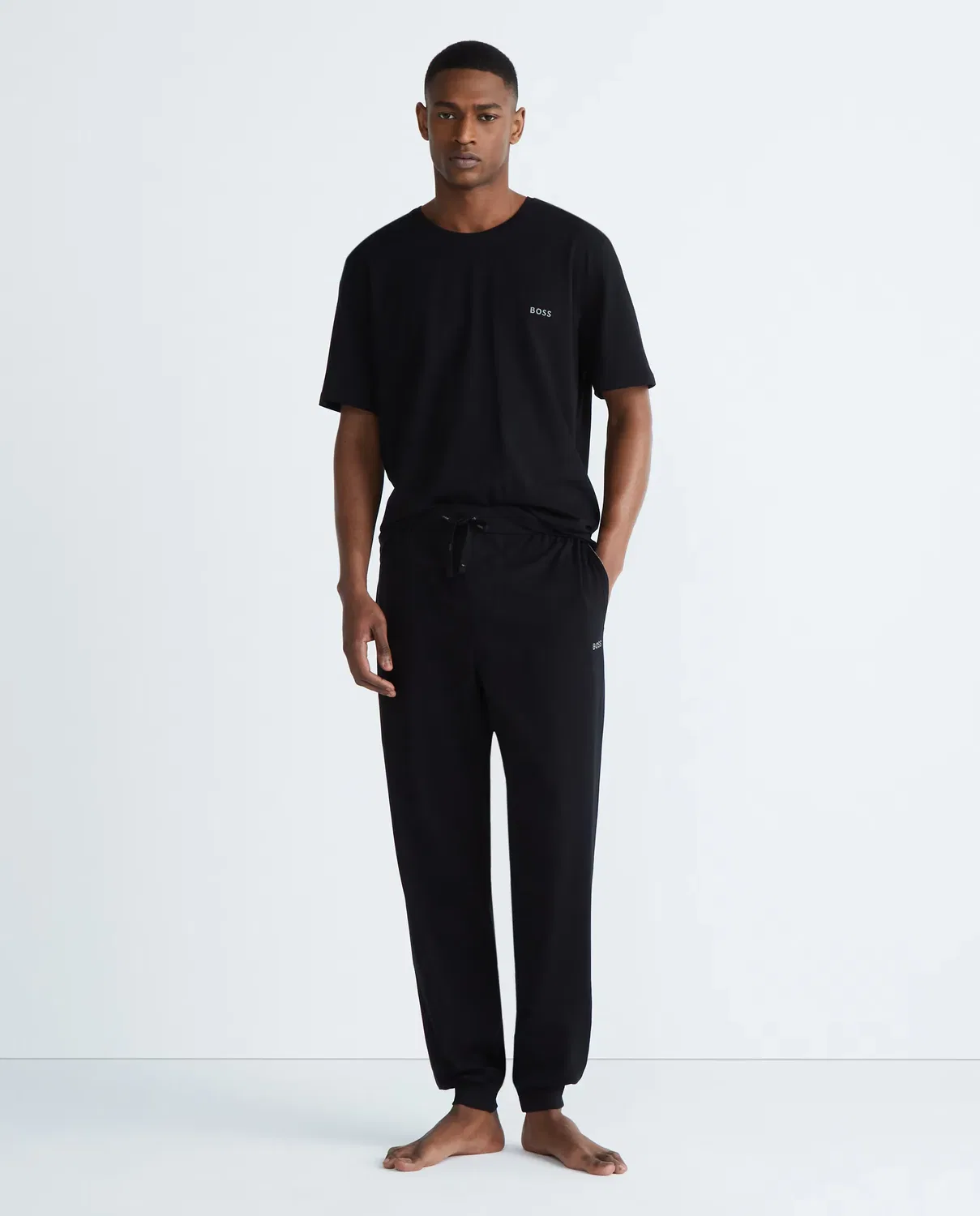 Мужские пижамные брюки с эластичными манжетами Boss, Negro