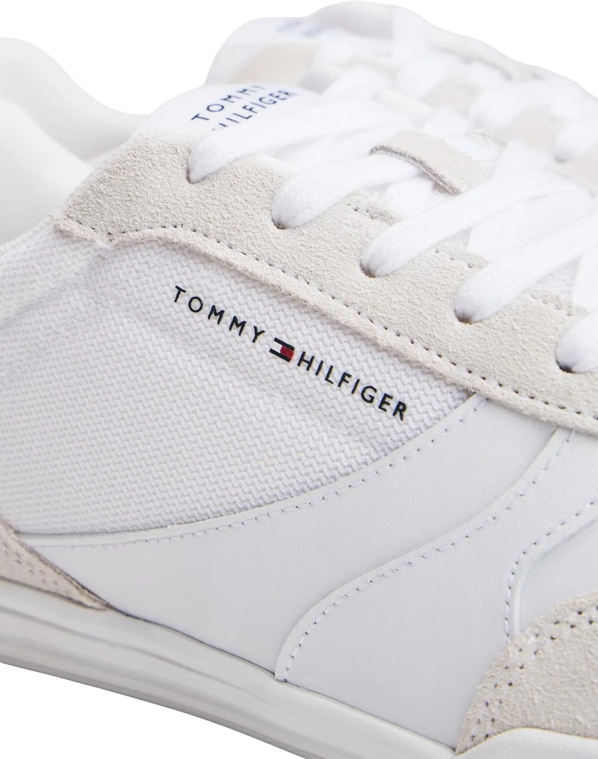Мужские низкие кроссовки Tommy Hilfiger Lopro Cup Mix Fm0fm05683, White — фото 4