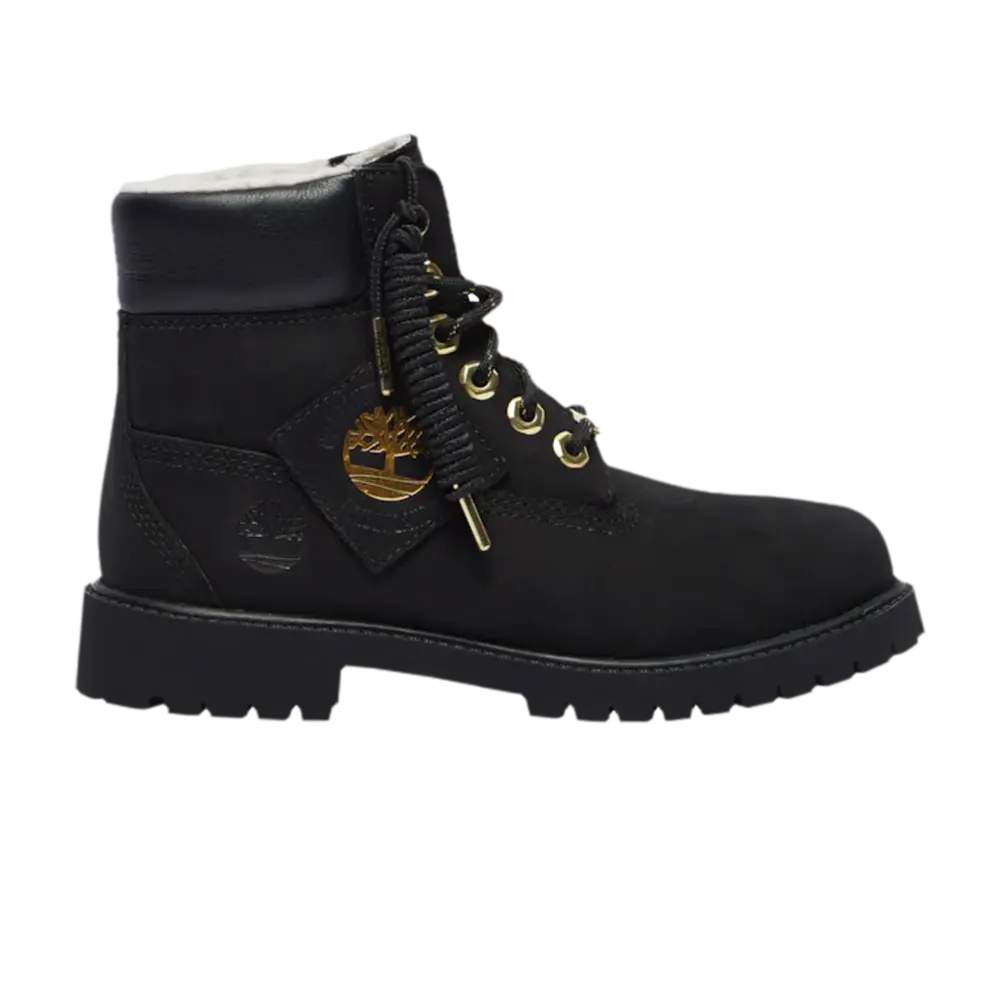 Ботинки Timberland Premium 6 Inch Junior с логотипом, черный