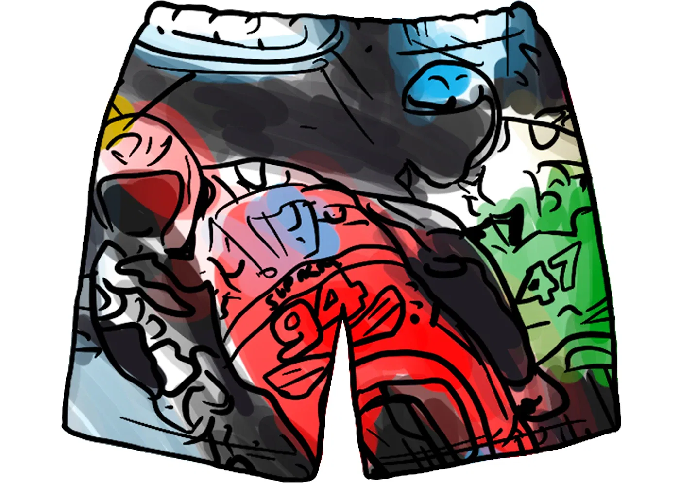 Мужские шорты с принтом Supreme Water Short, Multicolor