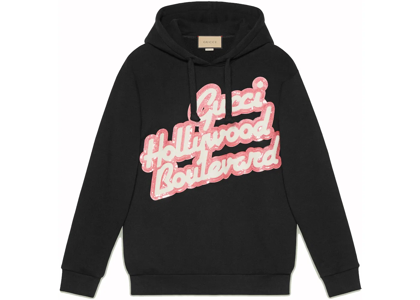 Женская худи с пайетками Gucci Hollywood Boulevard, Black