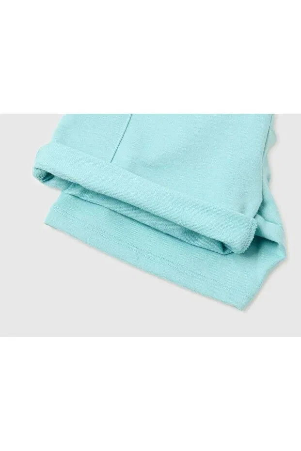 Детские шорты для мальчиков хлопковые Bermuda с боковыми карманами United Colors Of Benetton, Water Green — фото 3