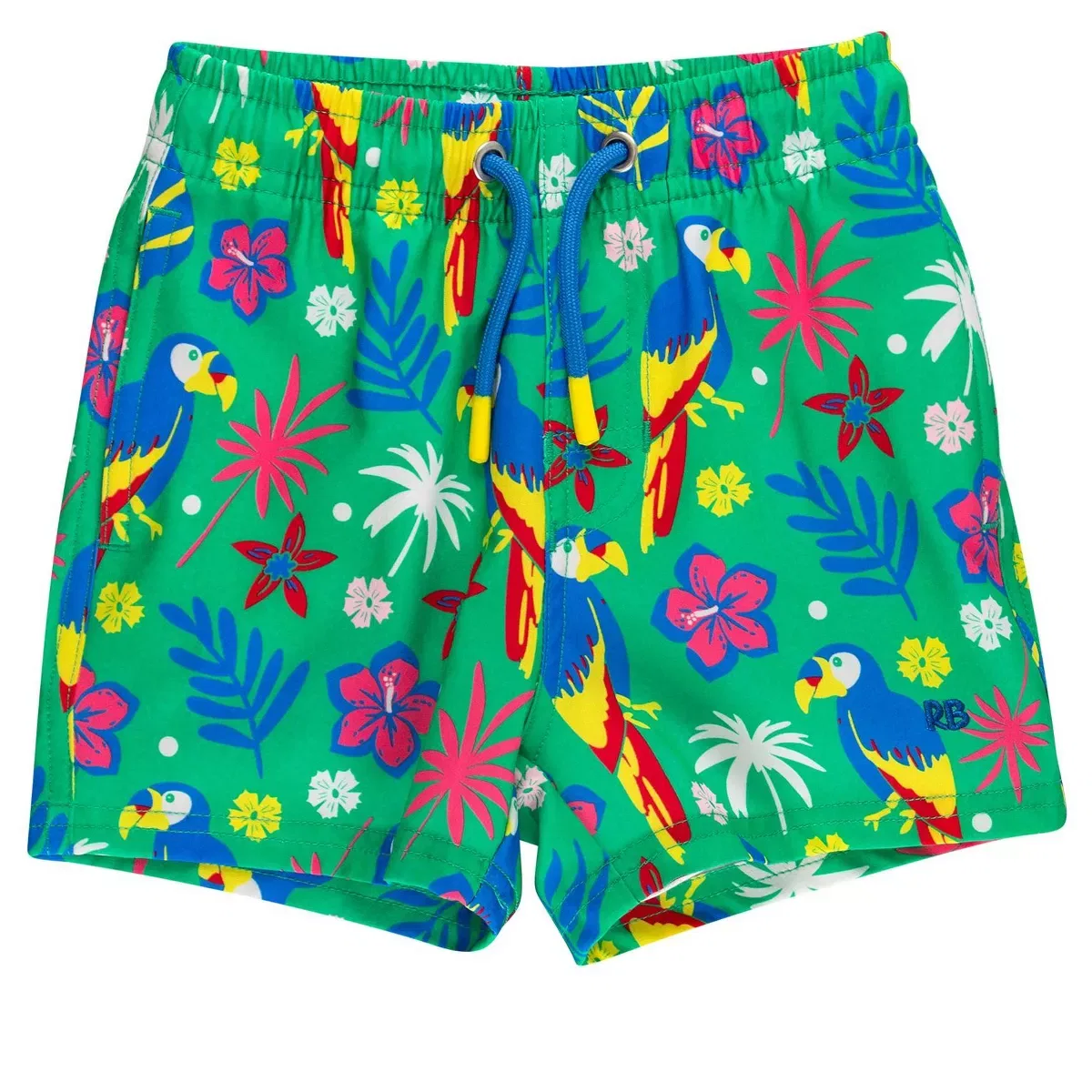 Детские плавки для мальчиков с защитой UPF 50+ RuggedButts, Parrot Palms