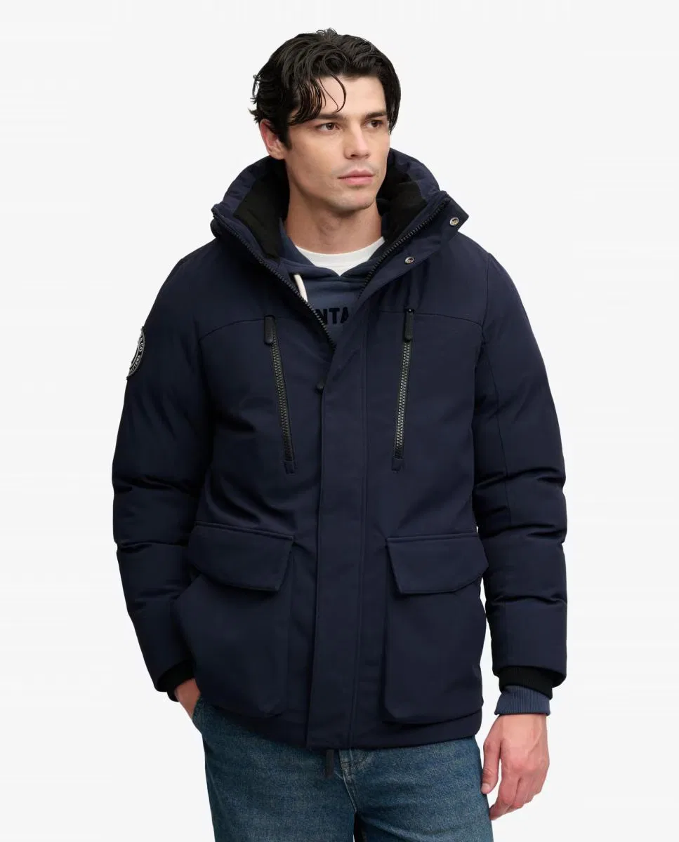 Мужское пальто и куртки, Parka City, Superdry, темно-синий