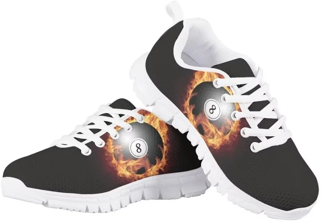 Детские кроссовки для мальчиков с принтом PinUp Angel, Cool Snooker Fire Black — фото 4