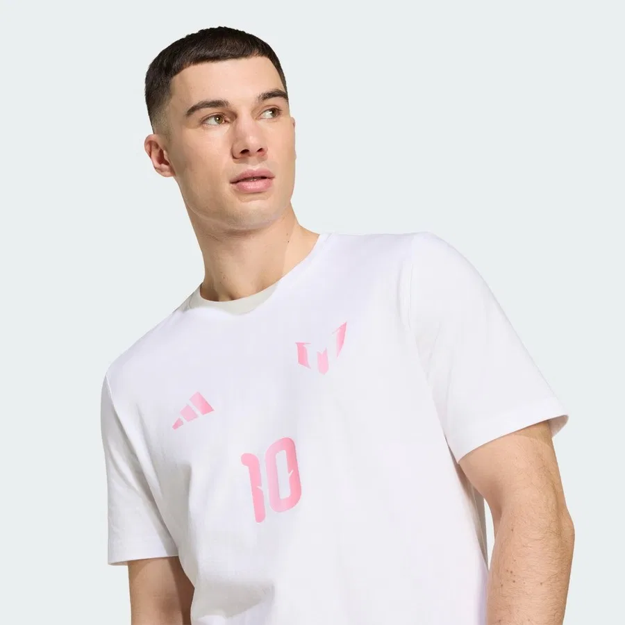 Футболка с именем и номером Messi adidas, Белый — фото 4