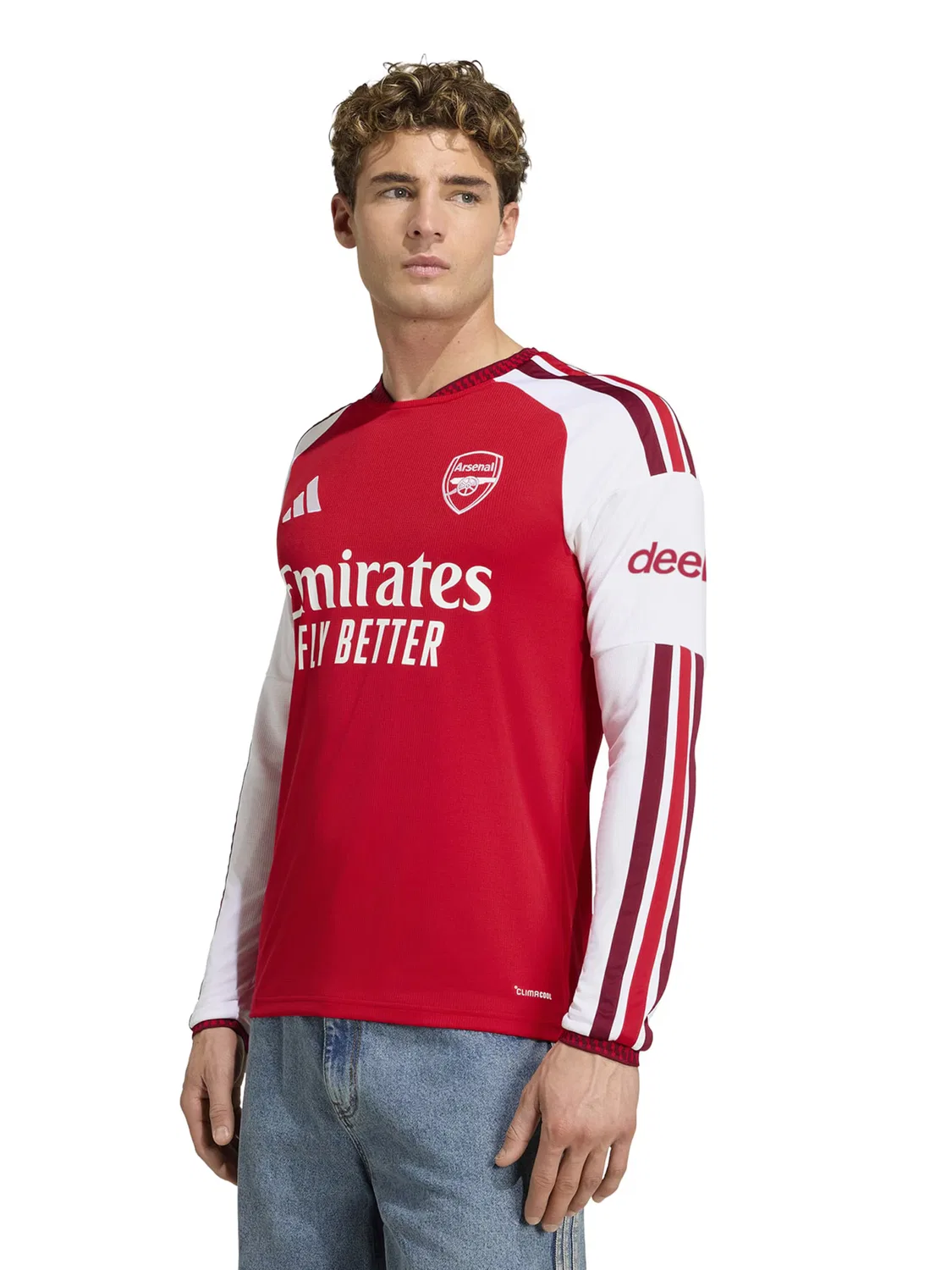 Футболка Adidas Performance Shirt FC Arsenal 26/27 красного и темно-красного цвета — фото 3