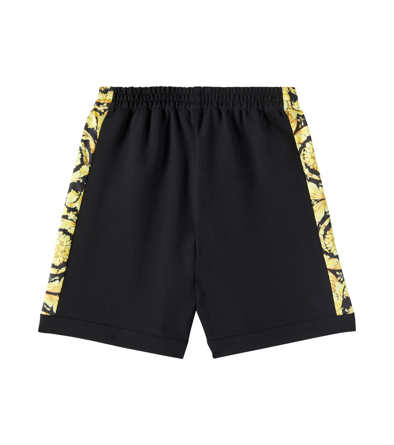 Шорты из джерси с отделкой из твила Versace Kids, черный — фото 4