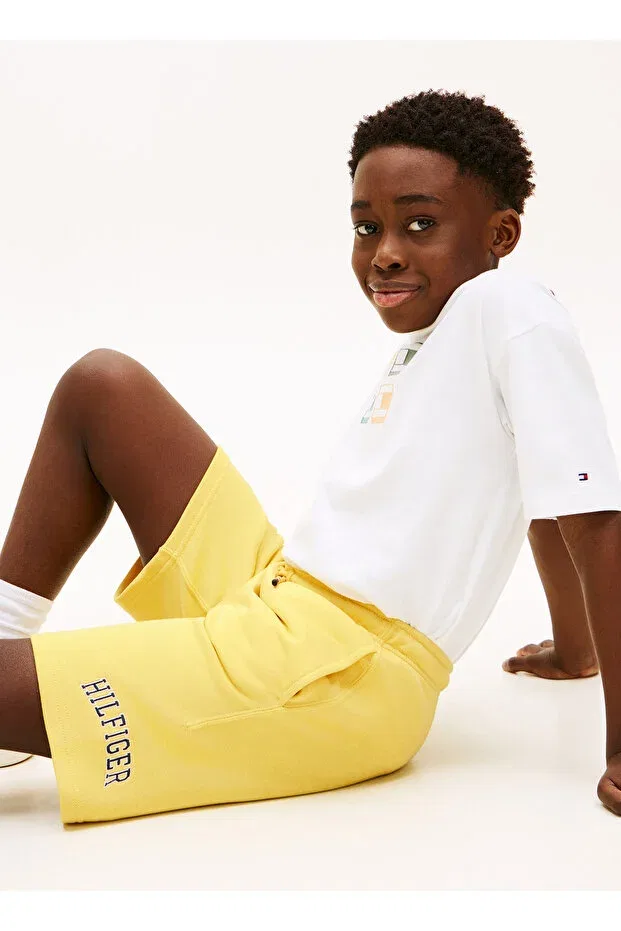 Детские шорты для мальчиков с принтом Tommy Hilfiger, Yellow — фото 3