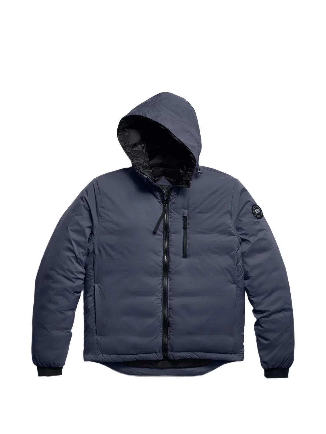 Пуховик с капюшоном и нашивкой-логотипом Canada Goose, синий