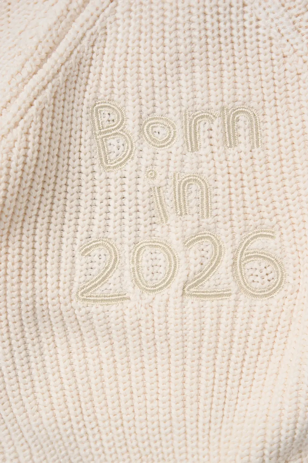 Детский вязаный кардиган Born in 2026 Rock A Bye Baby, Cream — фото 4