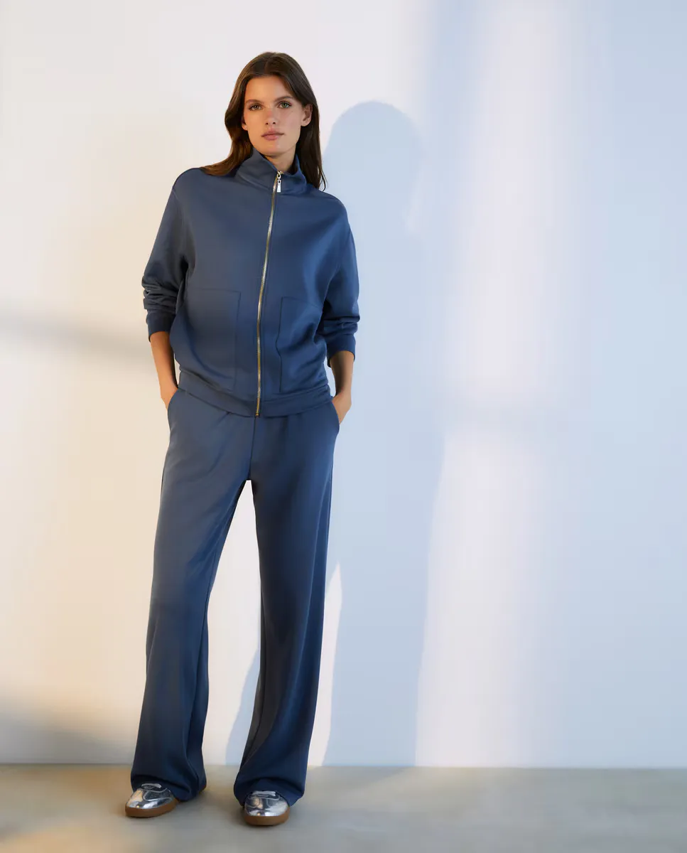 

Широкие леггинсы круговой вязки Woman El Corte Inglés, синий