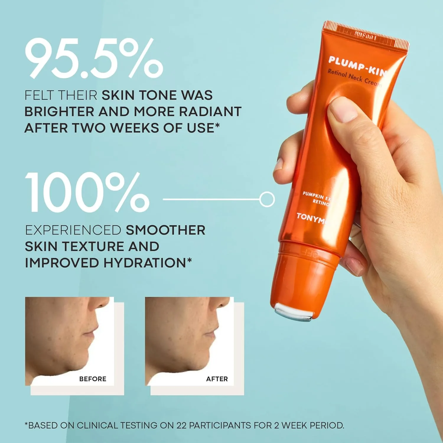 Крем для лица TONYMOLY — Plump-kin Retinol Neck Cream Roller - Антивозрастной для шеи, подтягивающий и — фото 4