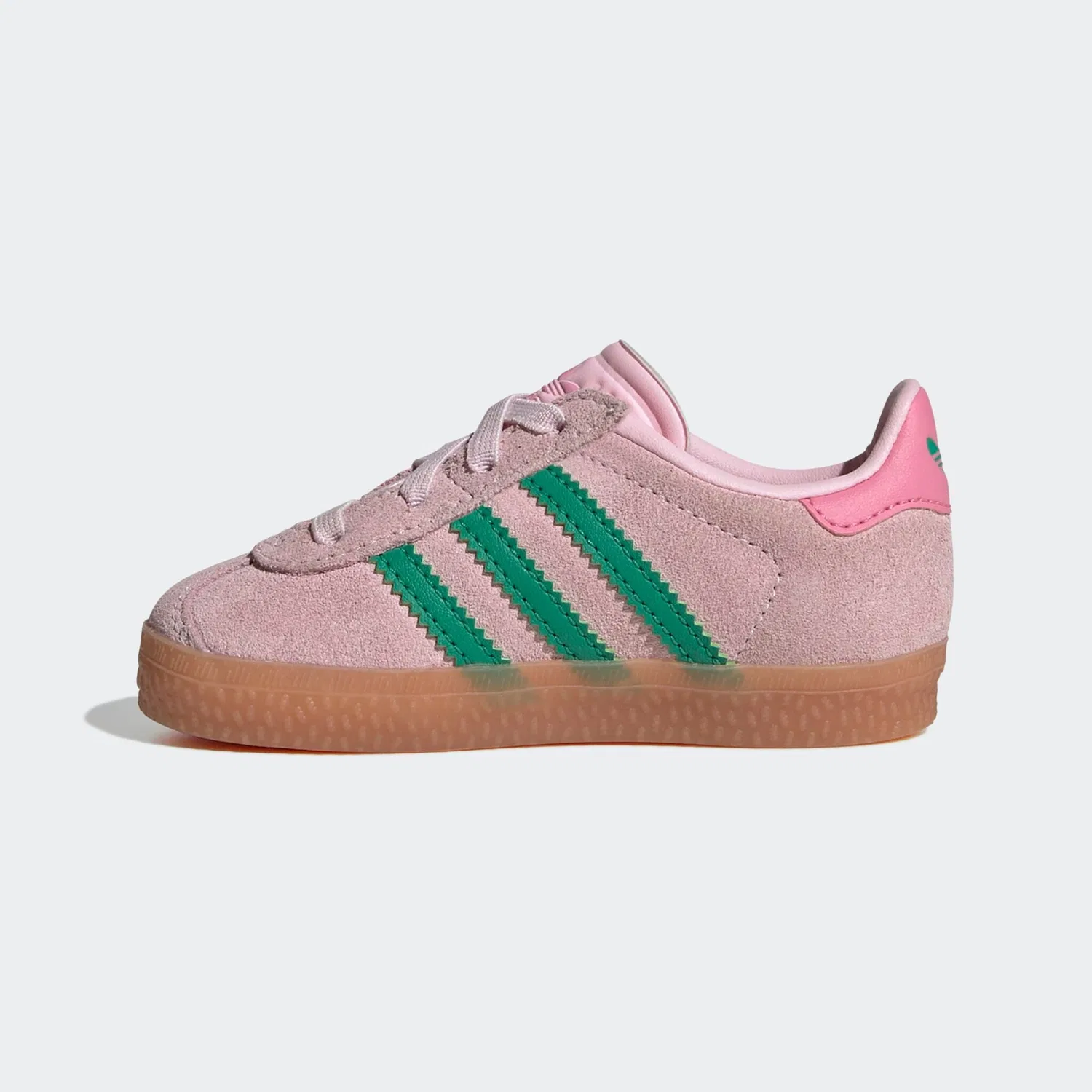 Детские кроссовки с эластичными шнурками Gazelle Adidas Originals, Clear Pink/Court Green/Bliss Pink — фото 3