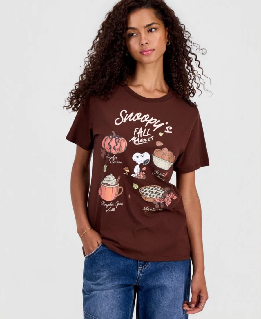Футболка с графическим принтом Snoopy Fall Market Grayson Threads, The Label, Shaved Chocolate