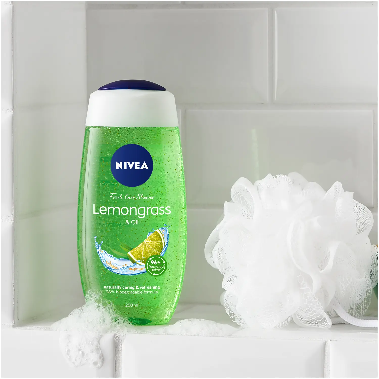 Nivea Lemongrass & Oil освежающий гель для душа с масляными жемчужинами, 500 мл — фото 4