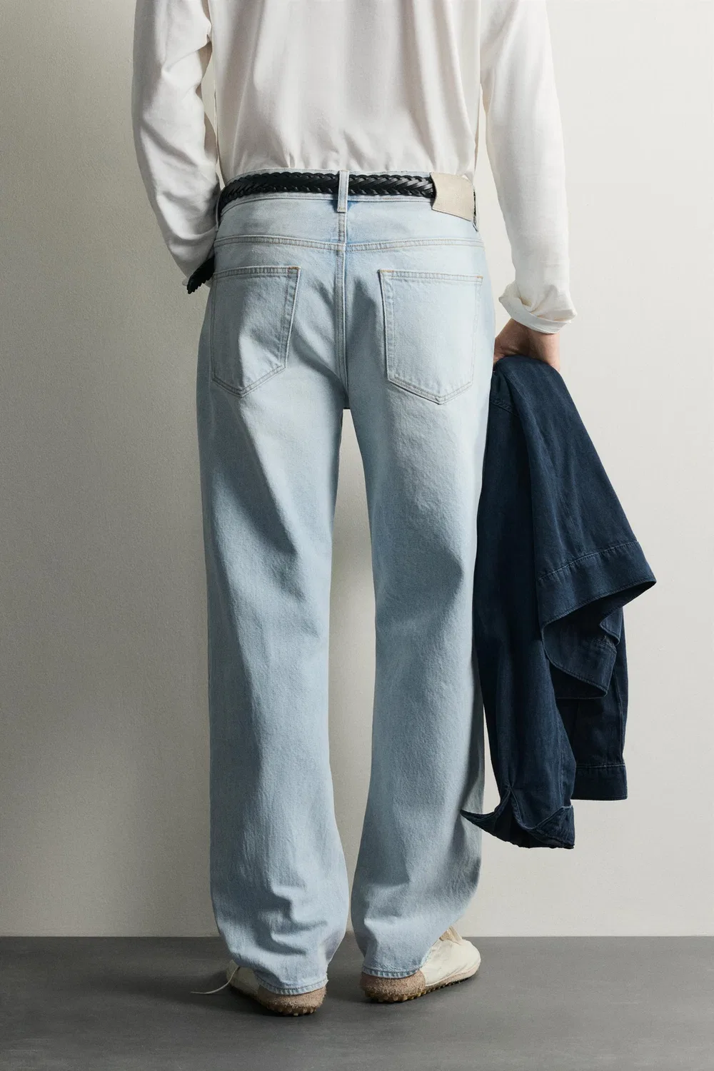 Прямые джинсы, облегающие щиколотку ZARA, Light blue — фото 3