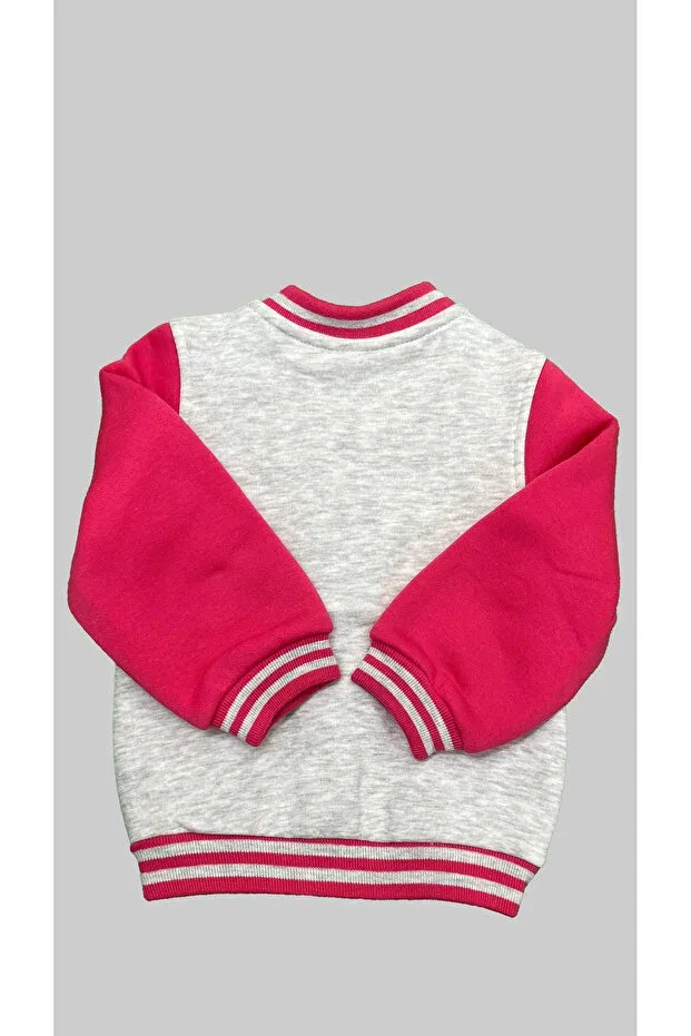 Детская куртка для девочек хлопковая College jacket Mother Love, Pink — фото 2