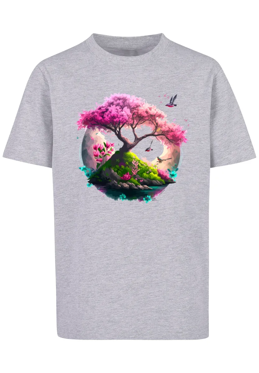 

F4NT4STIC Футболка "Cherry Blossom Tree Tee Unisex", принт, серый