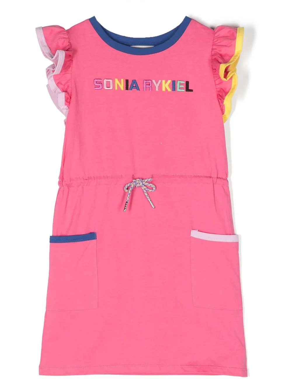 

Платье с оборками на рукавах SONIA RYKIEL ENFANT, розовый