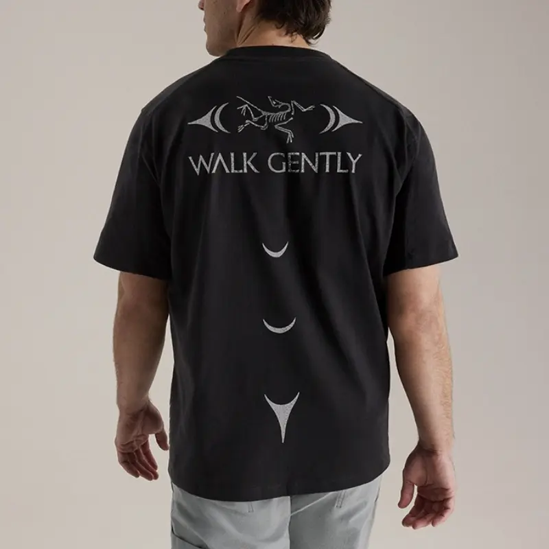 Футболка Walk Gently Series SS25 COTTON SALMON SKIN Unisex Arcteryx, белый — фото 4