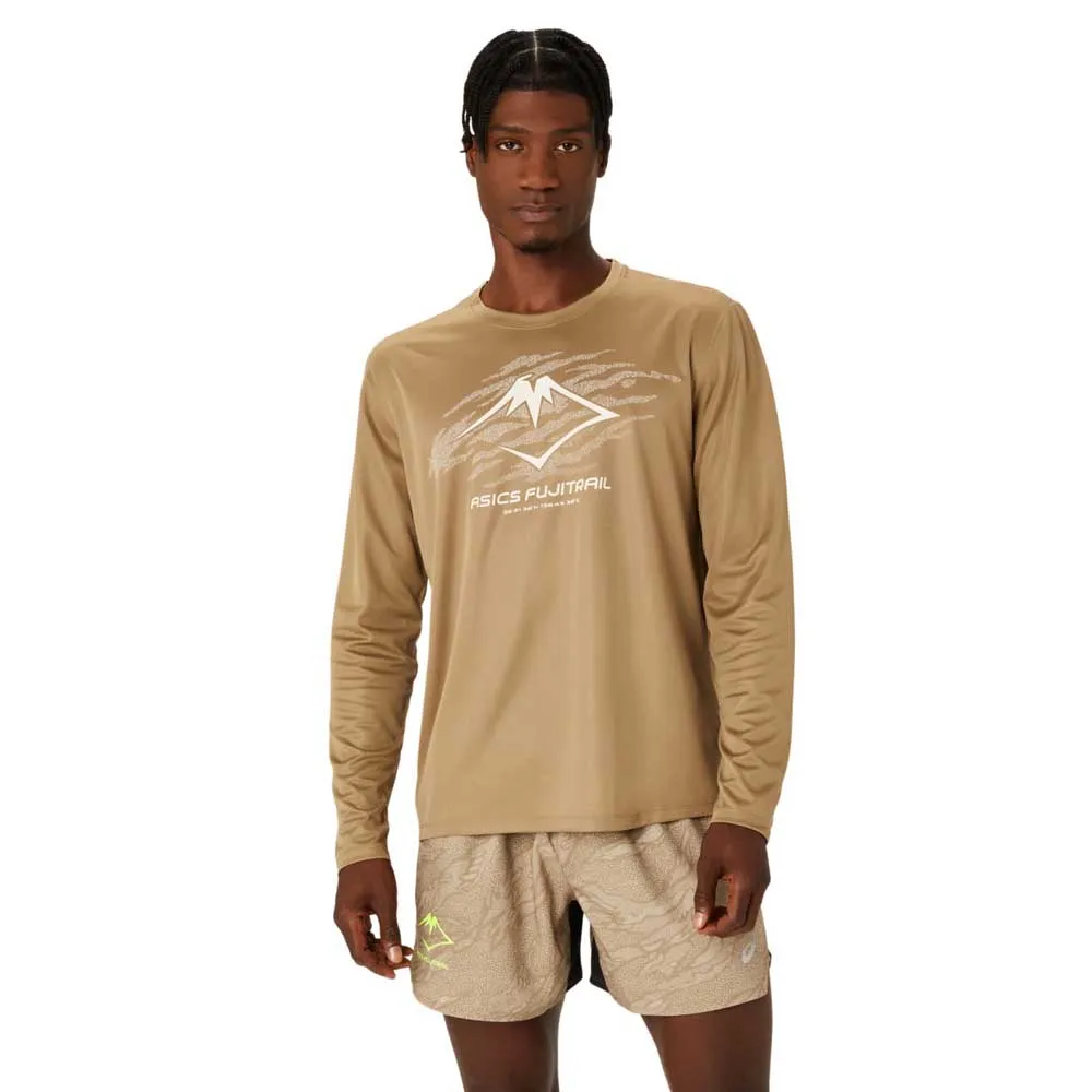 

Футболка Asics Fujitrail Logo long sleeve, коричневый