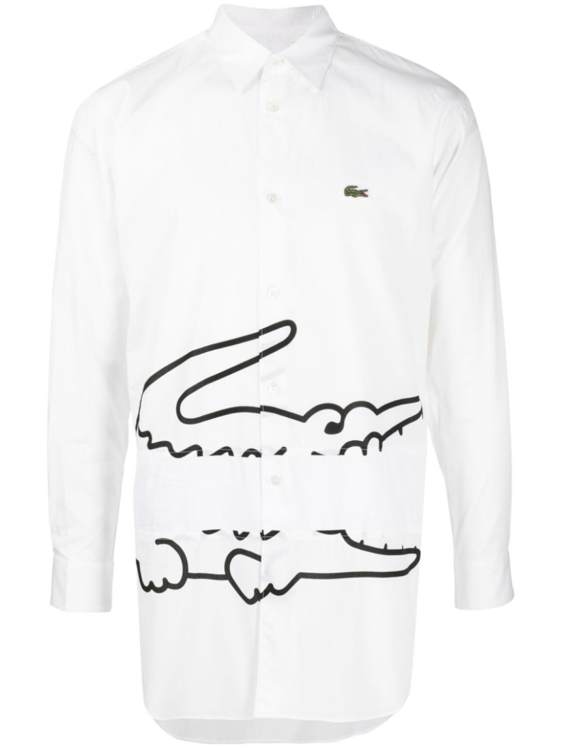 

Comme Des Garçons Shirt рубашка из коллаборации с Lacoste, белый