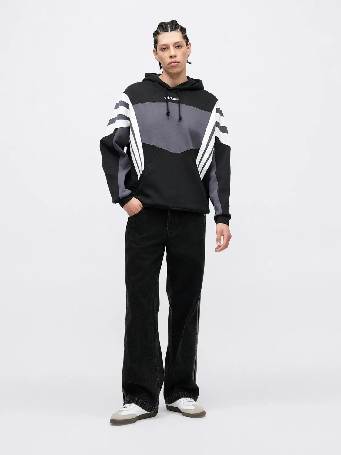 Толстовка Adidas Originals SANTIAGO черного цвета — фото 4