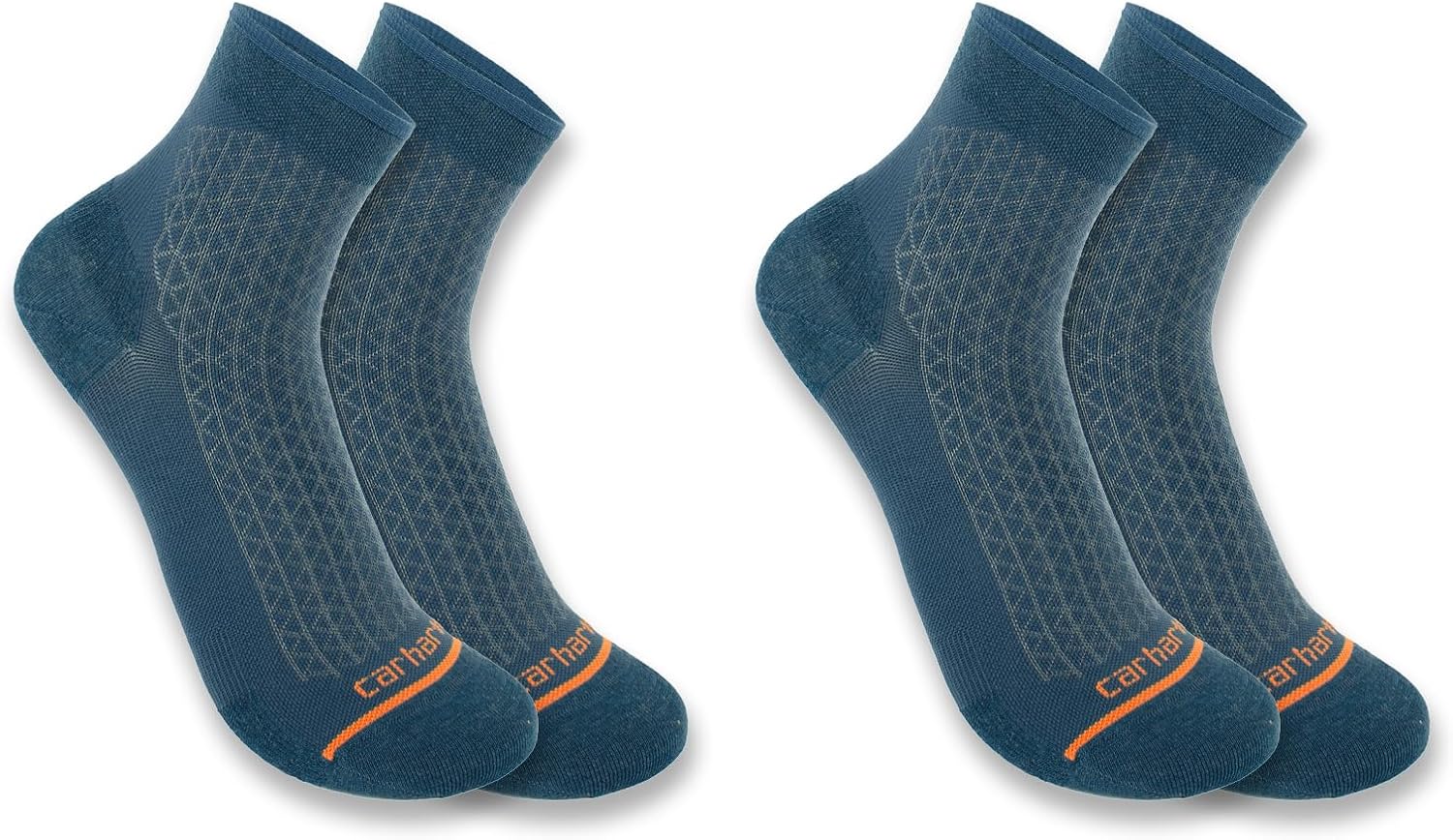

Carhartt мужские носки SQ8012M легкие прочные четвертные 2 шт, Storm Blue