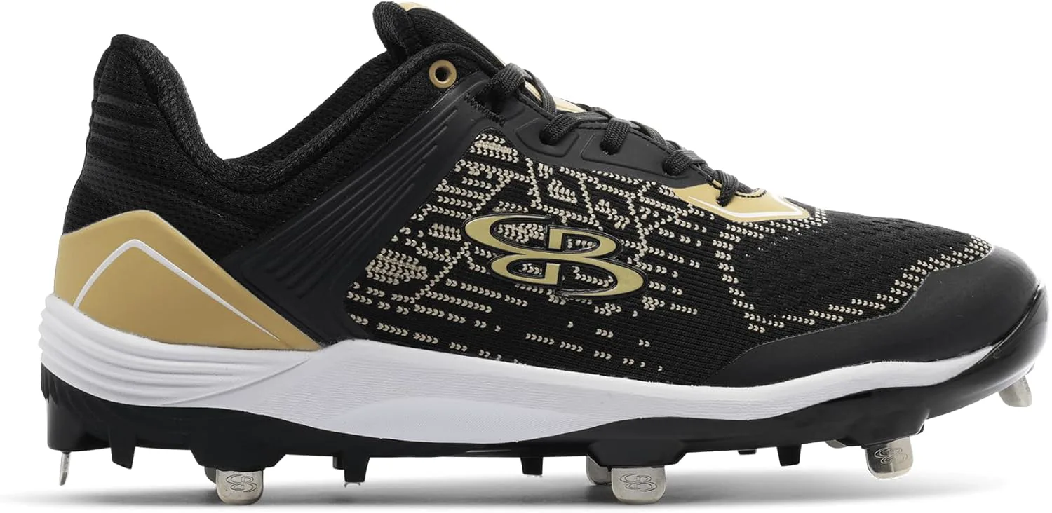 Boombah Viper Pureknit Мужские металлические бутсы - Статус - Разнообразие цветов - Разные размеры, черный/золотой — фото 4