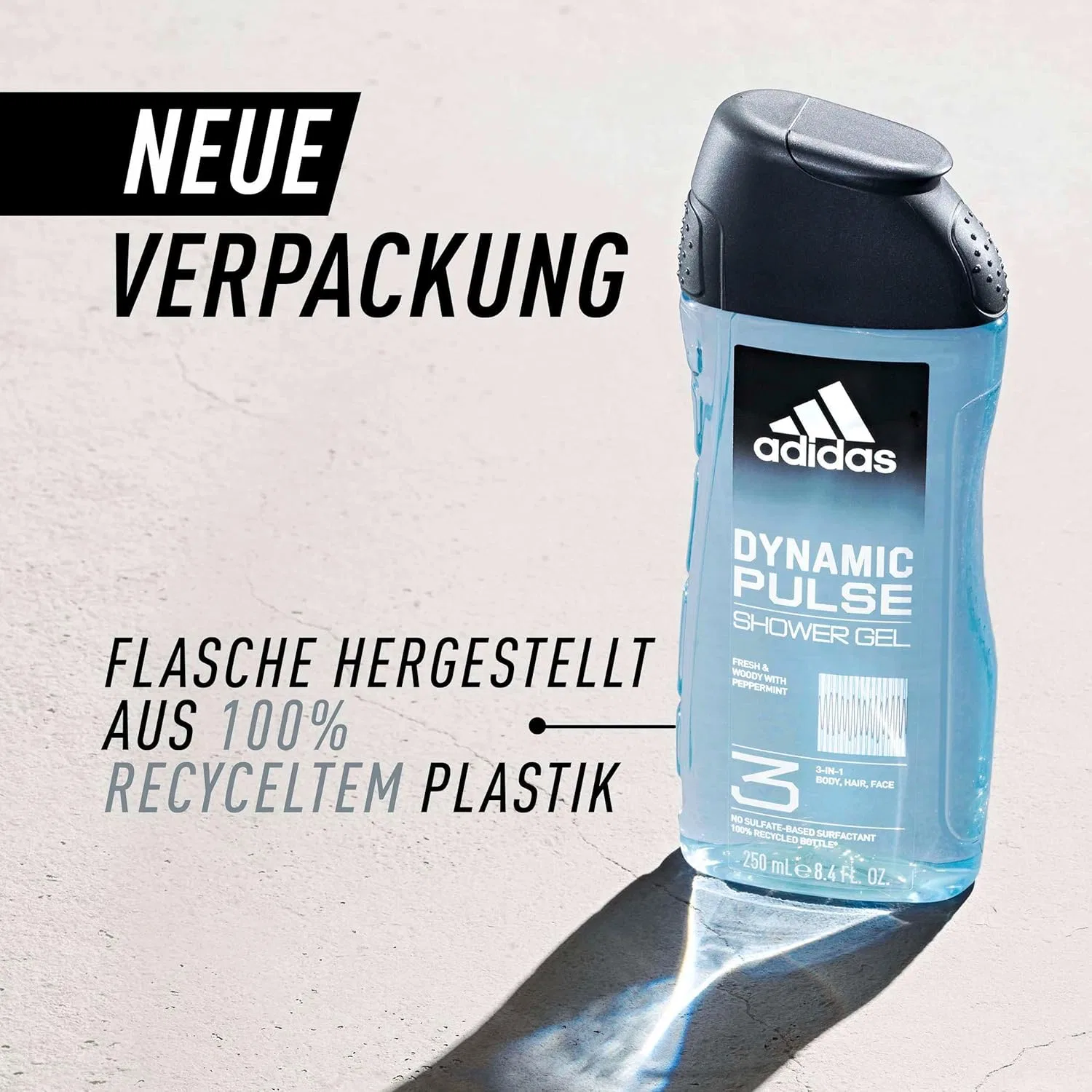 Мужской гель для душа adidas 3-в-1 Dynamic Pulse с древесно-свежим ароматом, 250 мл (5 шт.) Adidas — фото 4