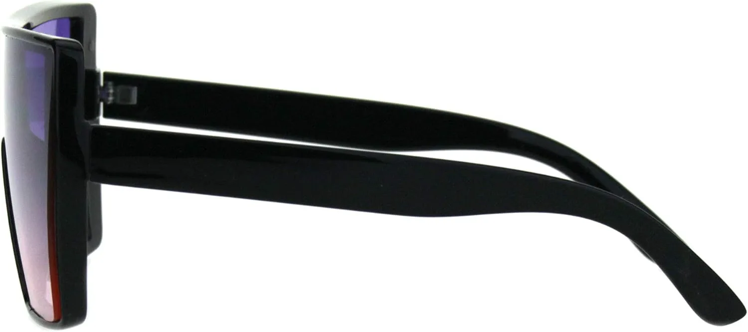 

SA106 Женские футуристические солнцезащитные очки с плоской верхней частью, градиентным рисунком в виде бабочки, из пластика, в стиле ретро, Black Purple Pink