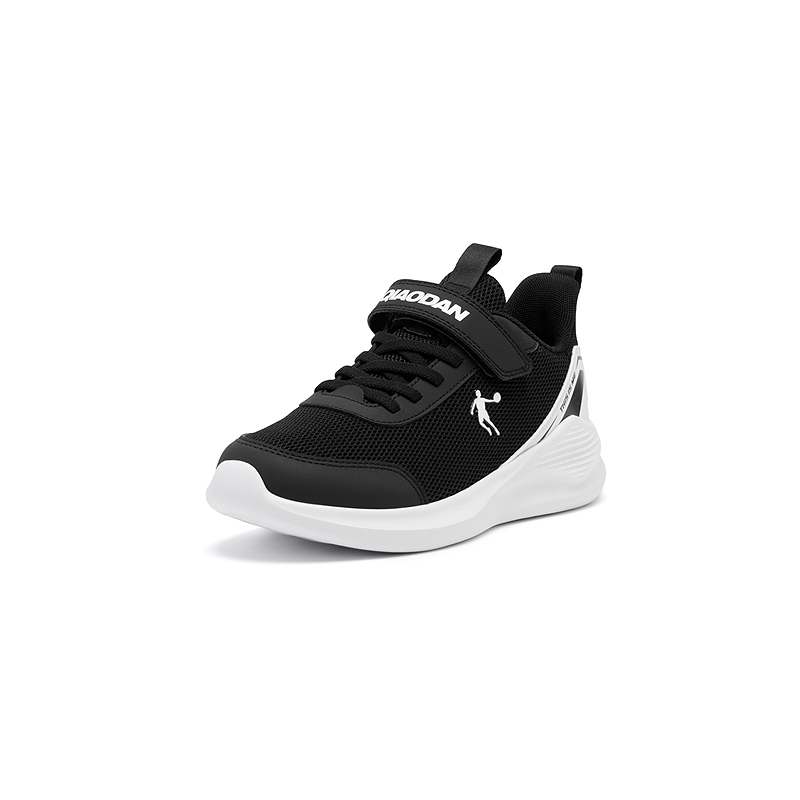 QIAODAN Дышащие легкие амортизирующие детские беговые кроссовки Black/Jordan White Kids' — фото 2