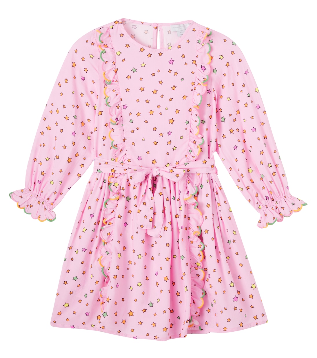 Платье с принтом и поясом Stella McCartney Kids, Rosa/Multicolor