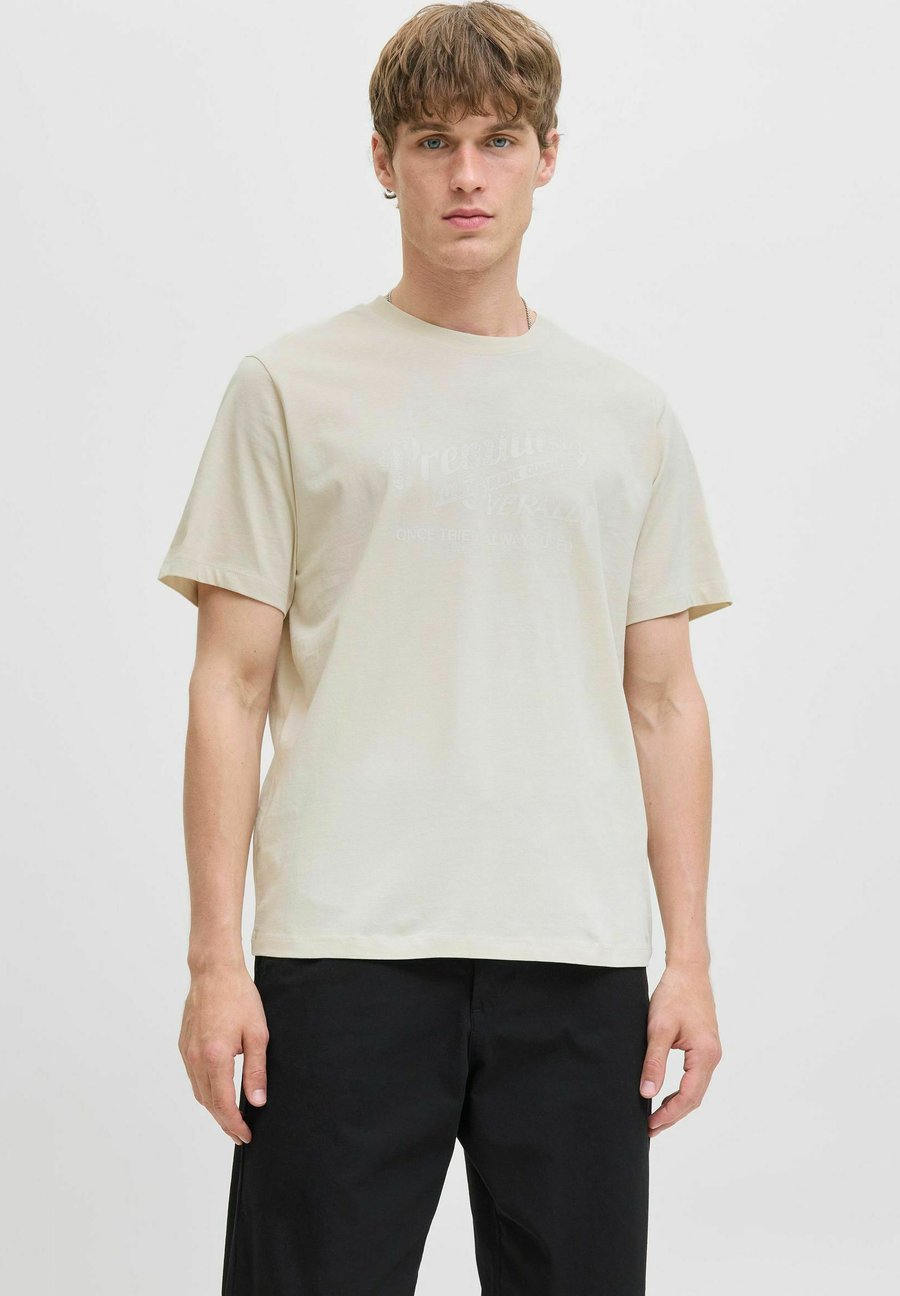 

Футболка Jack & Jones PREMIUM RUNDHALSAUSSCHNITT, Almond Milk/Off-White, Белый, Футболка Jack & Jones PREMIUM RUNDHALSAUSSCHNITT, Almond Milk/Off-White