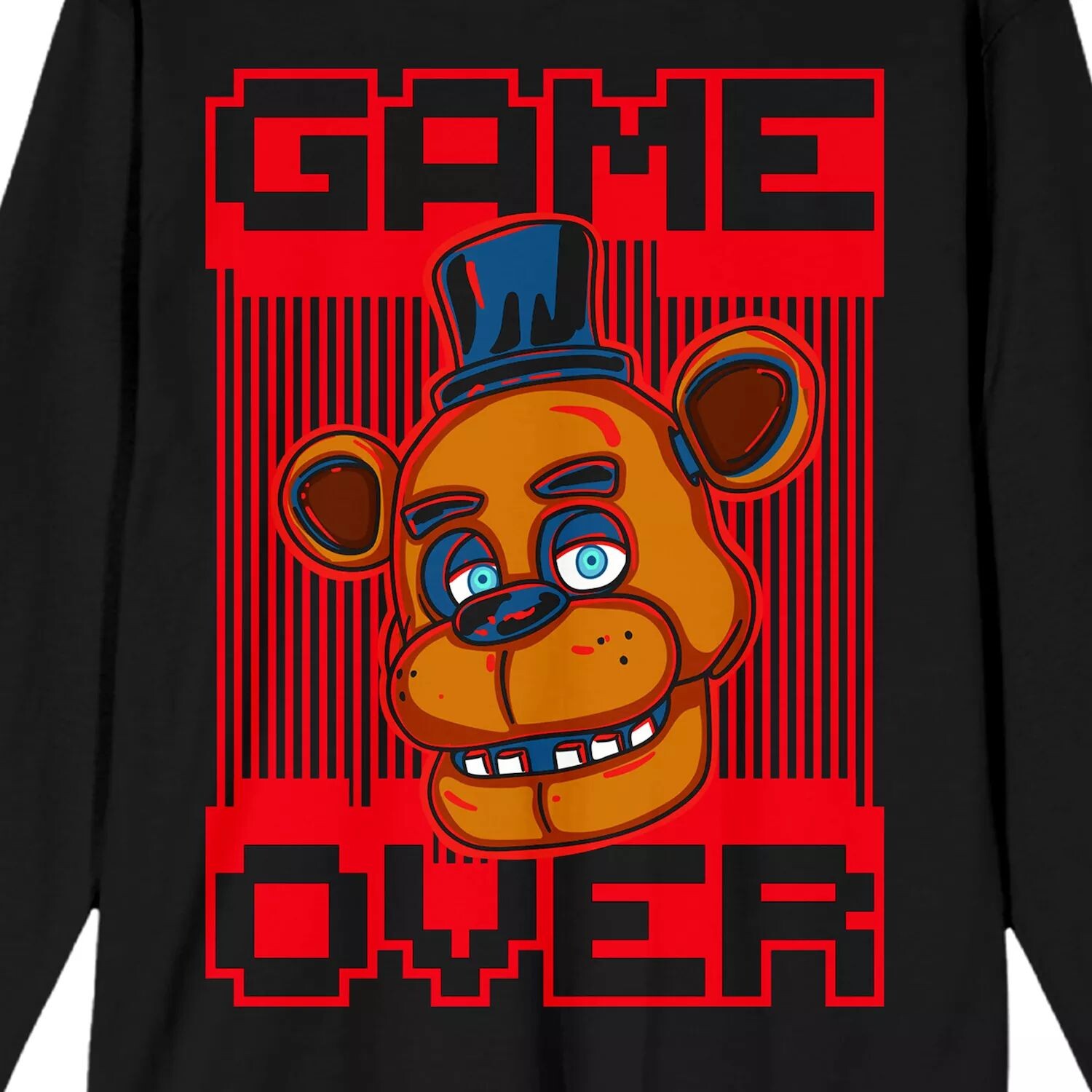 

Мужская футболка Five Nights At Freddys с длинным рукавом и лицом Licensed Character