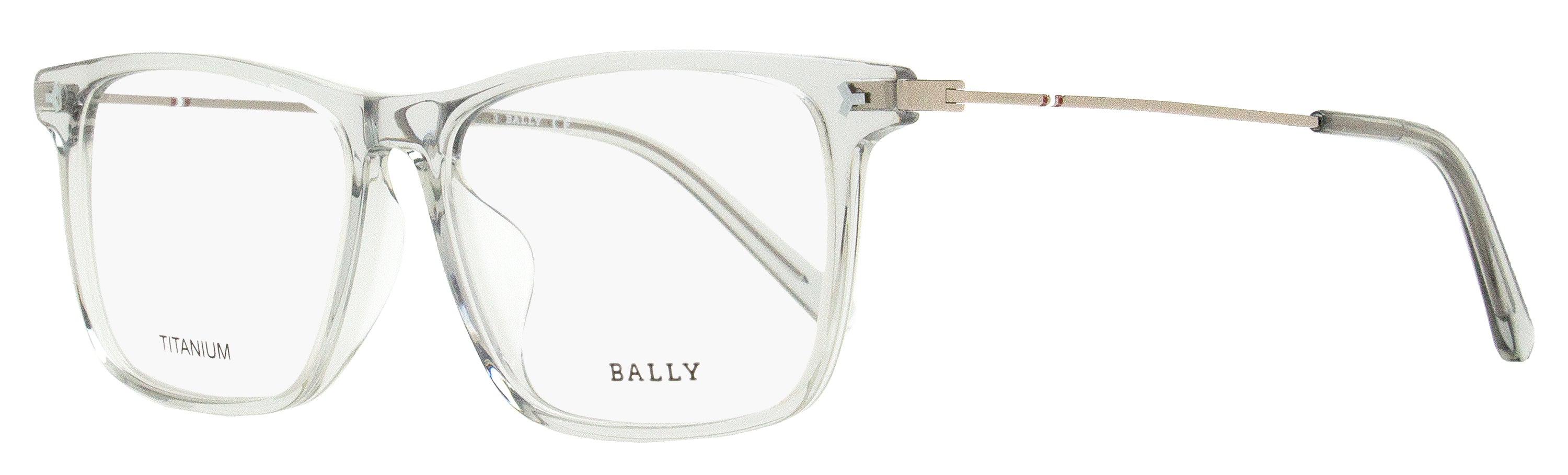 

Мужские прямоугольные титановые очки Bally BY5057D 020 прозрачно-серые 56 мм