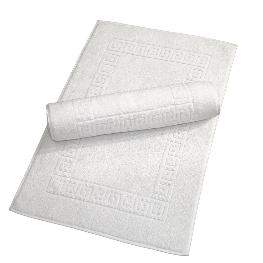 

Linum Home Textiles, 2 шт. махровых ковриков для ванной «Греческий ключ», белый