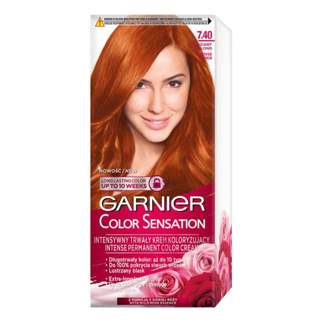 

Краска для волос Color Sensation Garnier, цвет 7.40 intense copper