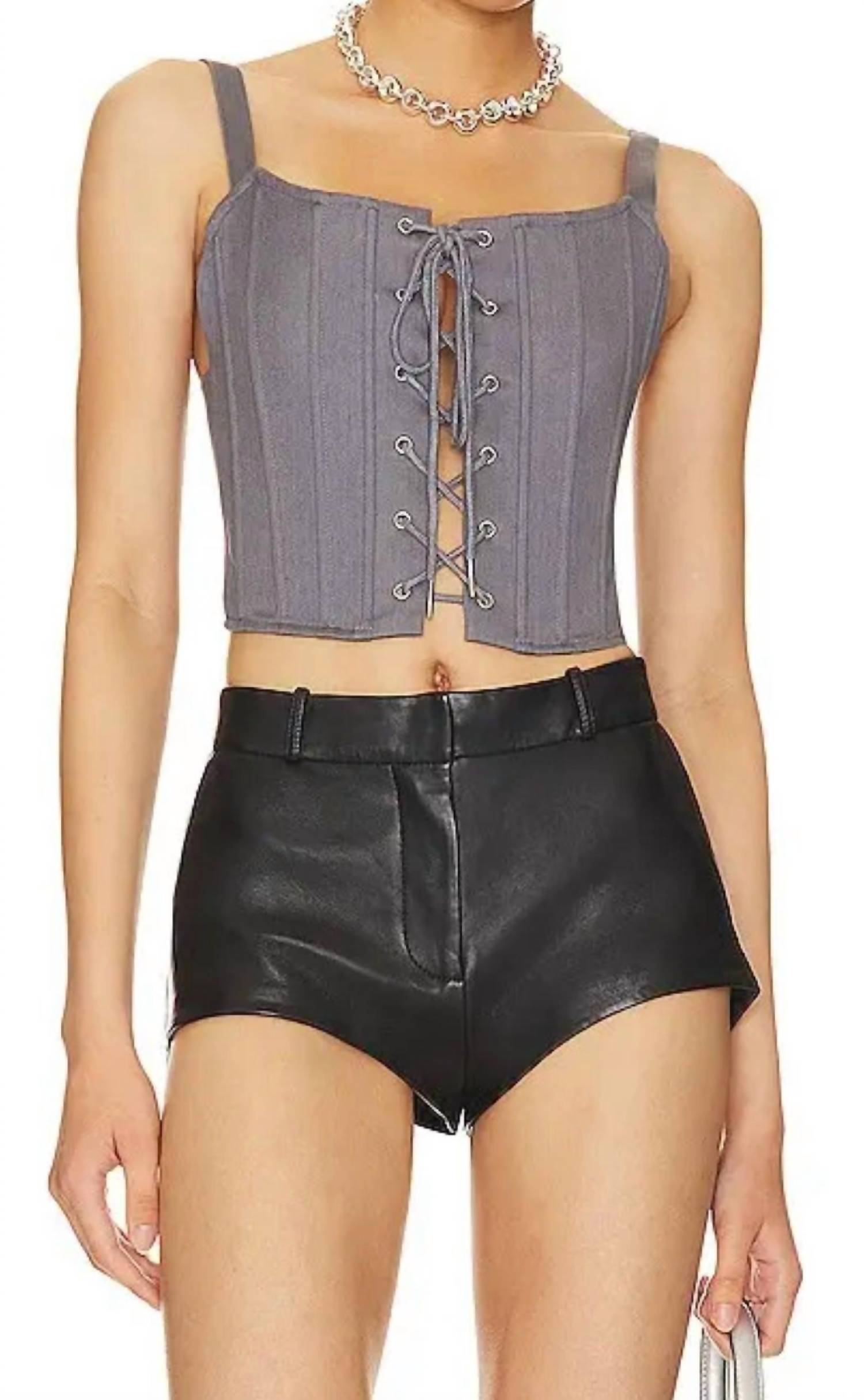 

Корсет топ Xen в сером цвете OW Collection, серый
