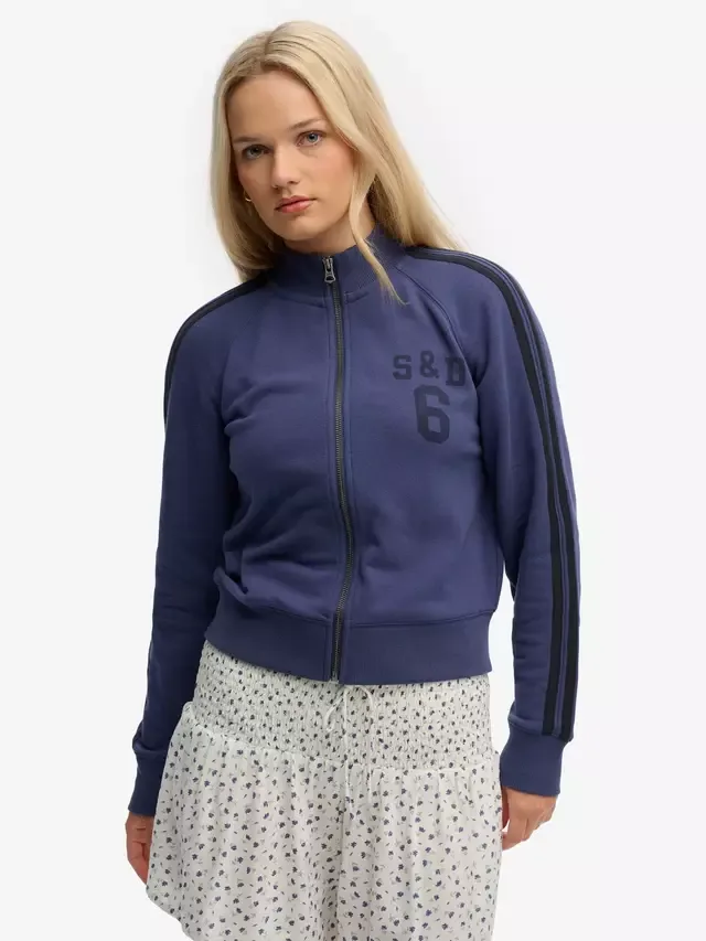 Спортивная куртка Athletic Essentials на молнии, темно-синяя (Mariner Navy) Superdry
