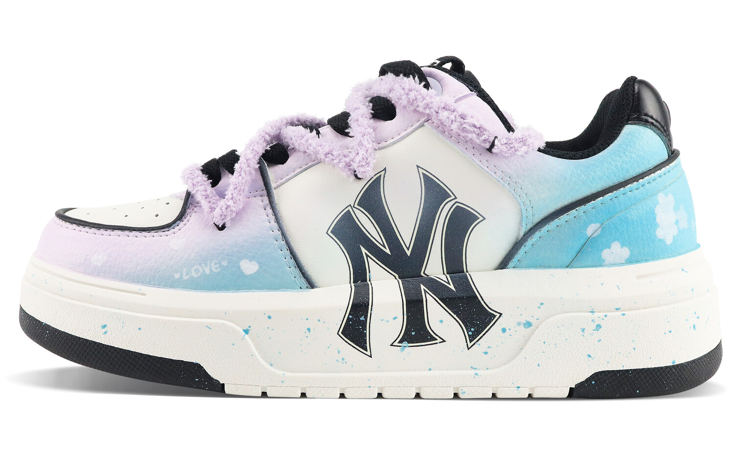 

Кроссовки MLB Chunky Liner Skateboarding Shoes Unisex Low-top Blue/purple/white, голубой, Синий, Кроссовки MLB Chunky Liner Skateboarding Shoes Unisex Low-top Blue/purple/white, голубой