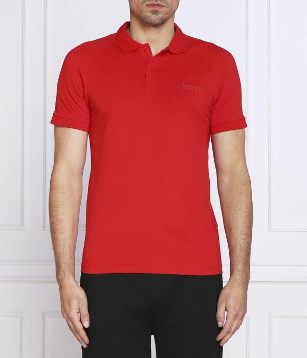 

Поло Boss Green Paule Diamond Slim Fit, красный