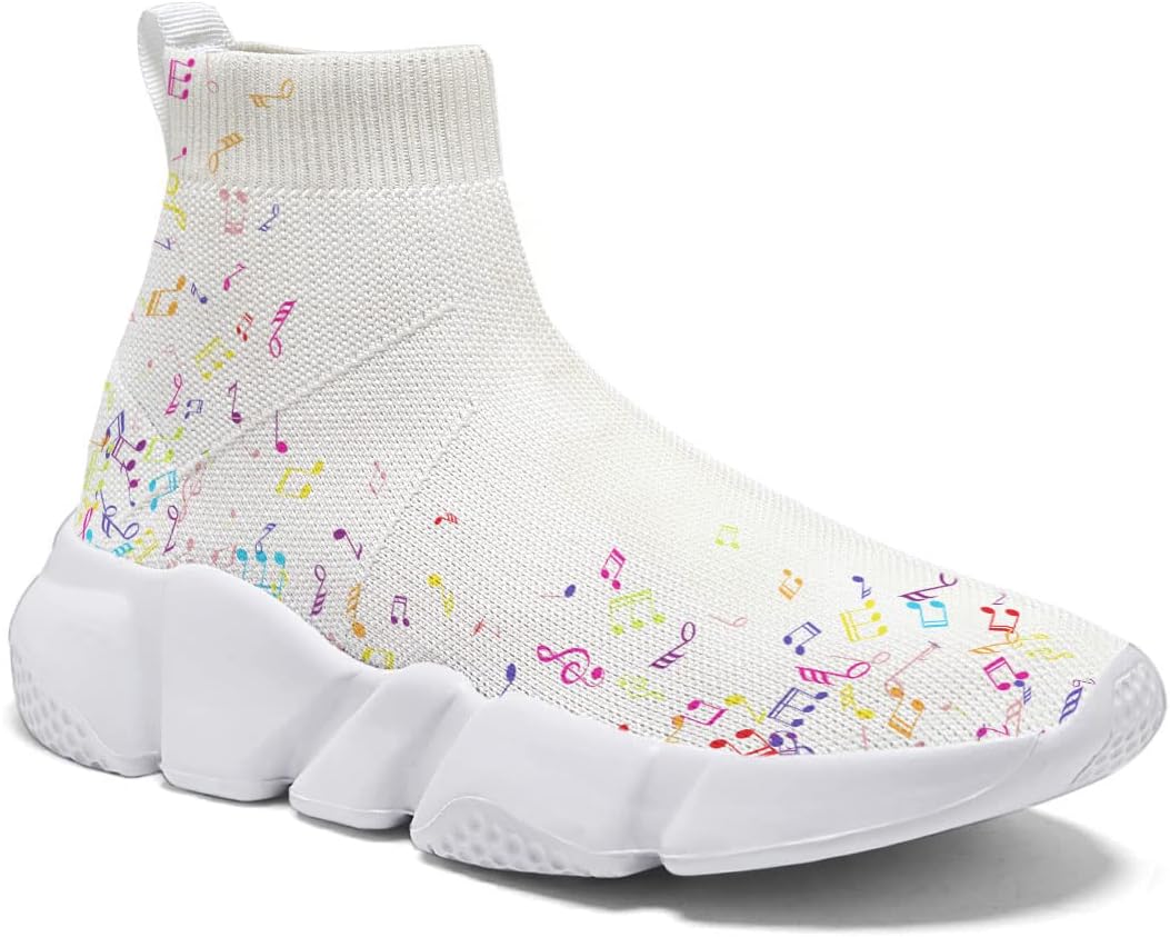 

Мужские спортивные кроссовки Hetios, обувь для бега, удобные повседневные теннисные кроссовки с нотным рисунком, сетчатые кроссовки для женщин, модные кроссовки с граффити, Musical_notes 03