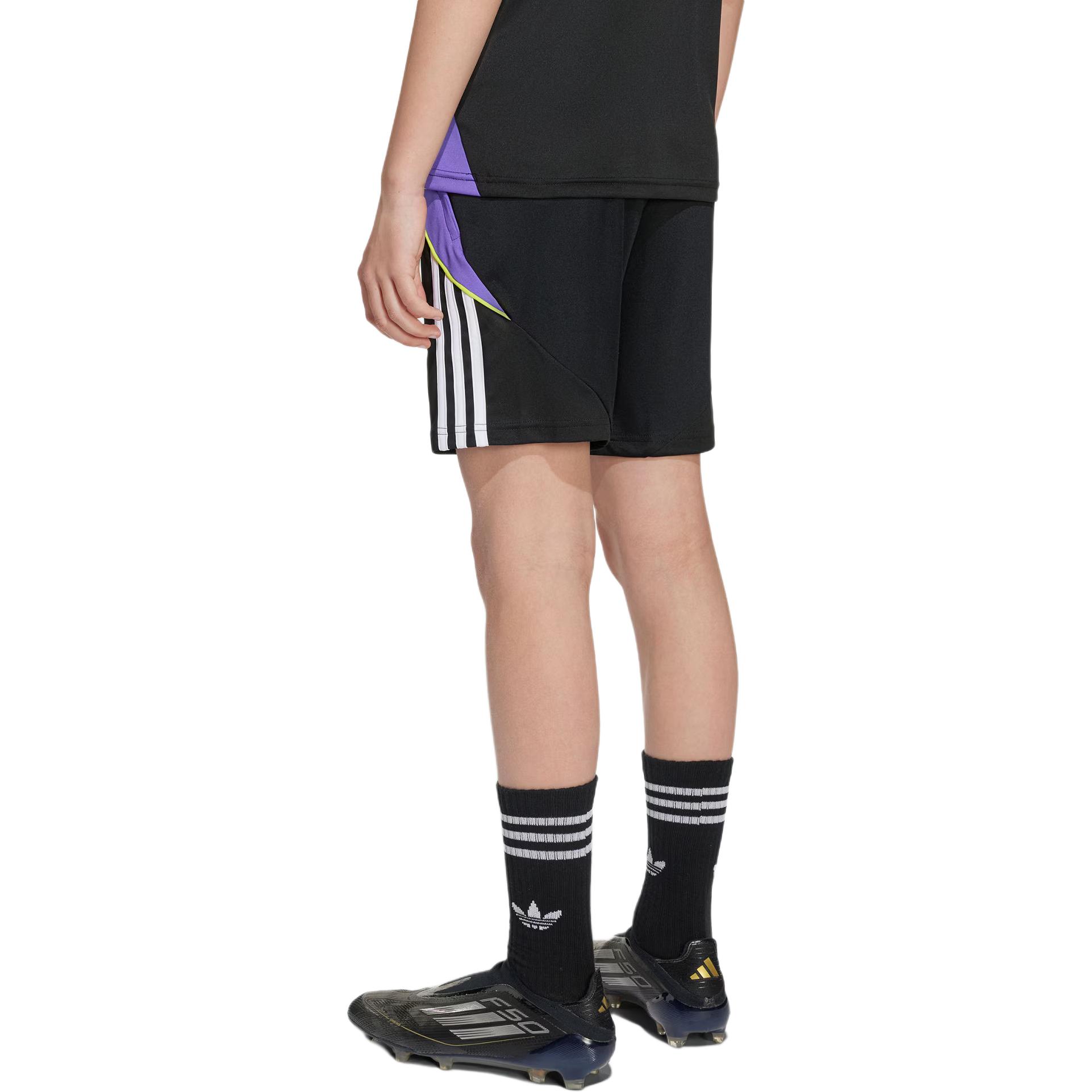 Детские шорты для тренировок Tiro 24 SS25 Adidas, черный/фиолетовый — фото 4