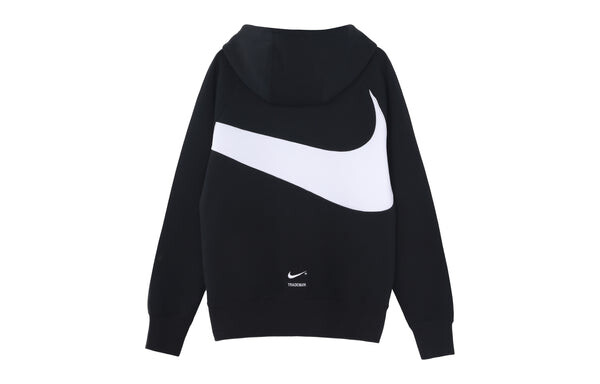 Толстовка Men's Nike Sportswear Swoosh Tech Fleece Contrasting Colors Large Logo Printing Sports Black, черный — фото 2