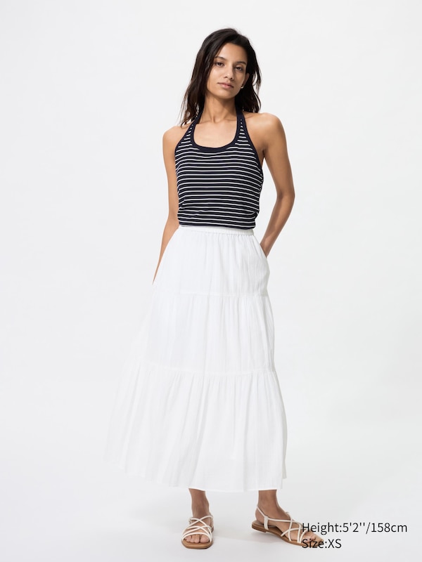 

Многоярусная юбка (короткая) Uniqlo, белый
