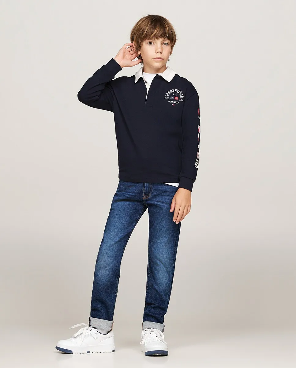 

Пятикарманные джинсы для мальчика Tommy Hilfiger, синий
