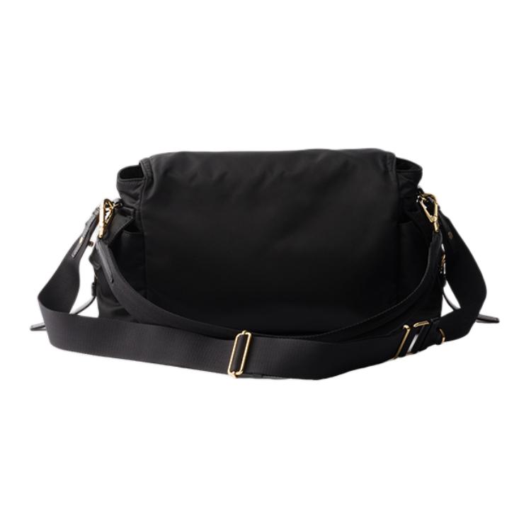 Re Nylon Recycled Nylon Messenger Bag, Shoulder Bag Large Women's Black PRADA, Set (Bag+Dust Bag) — фото 4