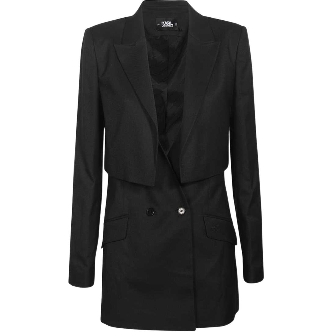 

KARL LAGERFELD / Karl Lagerfeld Jeans Карл Лагерфельд трансформер V-образный пиджак, Black